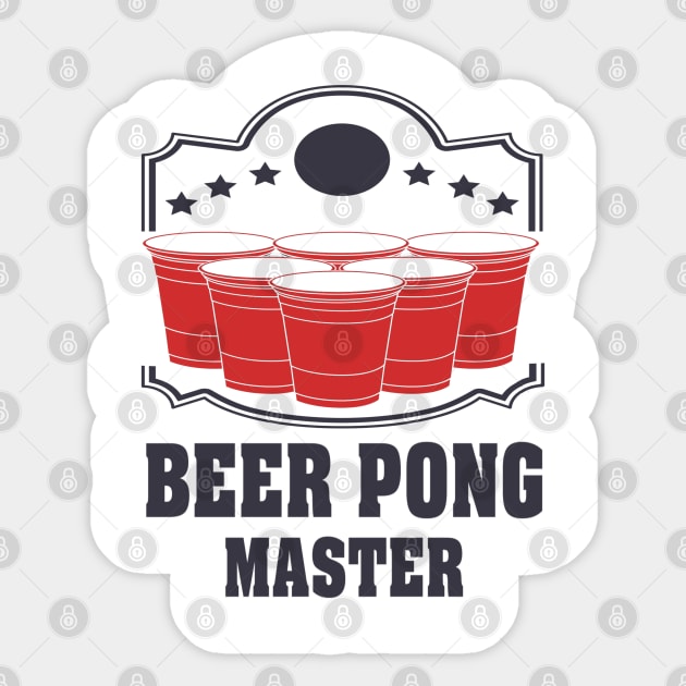 Beer Pong Master Beer Drinking Sticker by pho702